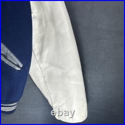 Vintage 90s DeLong NFL Dallas Cowboys letterman Super Bowl Patch Jacket Size 42