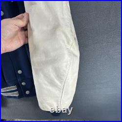 Vintage 90s DeLong NFL Dallas Cowboys letterman Super Bowl Patch Jacket Size 42