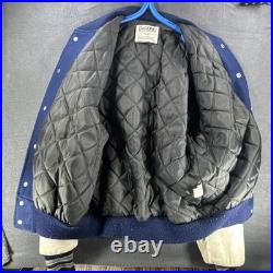 Vintage 90s DeLong NFL Dallas Cowboys letterman Super Bowl Patch Jacket Size 42