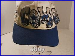 Vintage 90s Drew Pearson Dallas Cowboys Print All Over NFL Football Snapback Hat