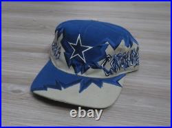 Vintage 90s Drew Pearson Dallas Cowboys Snapback Hat Jagged Edge RARE
