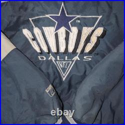 Vintage 90s Logo 7 Dallas Cowboys Full Zip Puffer Jacket Blue L Vintage 90s Logo 7 Dallas Cowboys Full Zip Puffer Jacket Blue L