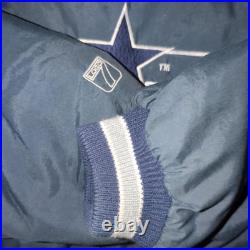 Vintage 90s Logo 7 Dallas Cowboys Full Zip Puffer Jacket Blue L Vintage 90s Logo 7 Dallas Cowboys Full Zip Puffer Jacket Blue L