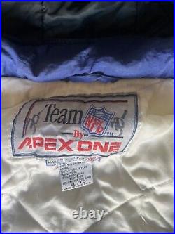 Vintage 90s NFL Dallas Cowboys Apex One Pro Line Jacket Coat Hood Size XL