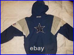 Vintage 90s NFL Dallas Cowboys Mens Starter Proline Hooded Pullover Jacket XL