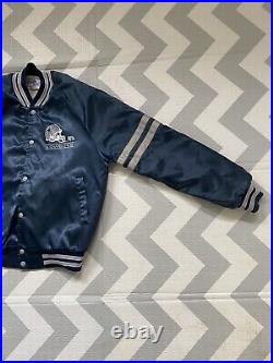 Vintage 90s NFL Dallas Cowboys Satin Jacket Mens Size S Chalk Line Made in USA