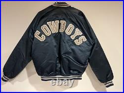 Vintage 90s NFL Dallas Cowboys Satin Jacket Mens Size XXL Chalk Line Made in USA
