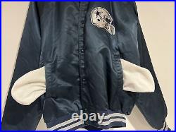 Vintage 90s NFL Dallas Cowboys Satin Jacket Mens Size XXL Chalk Line Made in USA
