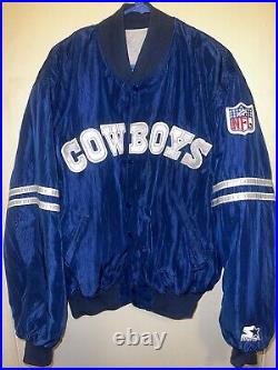 Vintage 90s NFL Dallas Cowboys football Starter bomber jacket mens sz XL