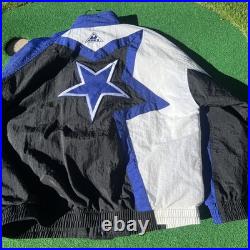 Vintage 90s NFL Pro Line Apex Dallas Cowboys Big Star Full Zip Jacket Sz Large
