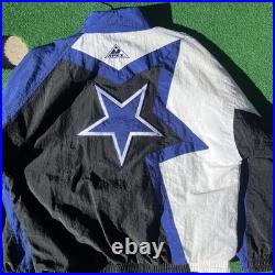 Vintage 90s NFL Pro Line Apex Dallas Cowboys Big Star Full Zip Jacket Sz Large