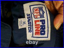 Vintage 90s NFL Pro Line Starter Dallas Cowboys Hooded Puffer Jacket Mens XL