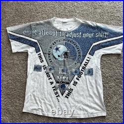 Vintage 90s NFL on Fox Dallas Cowboys NFL Football aop tee Sz L