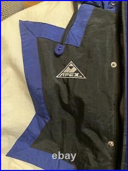 Vintage 90s Pro Line Apex One Dallas Cowboys Puffer Jacket Full Zip Hood Large