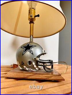 Vintage 90s Riddell Dallas Cowboys Helmet NFL Football Team Man Cave Table Lamp