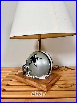 Vintage 90s Riddell Dallas Cowboys Helmet NFL Football Team Man Cave Table Lamp