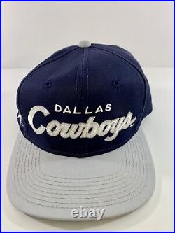 Vintage 90s Sports Specialties Dallas Cowboys Script SnapBack Hat Cap