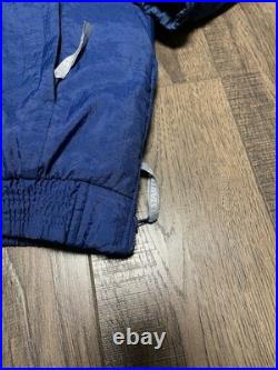 Vintage 90s Starter Dallas Cowboys Full Zip Up Blue Puffer Jacket Size Small NFL