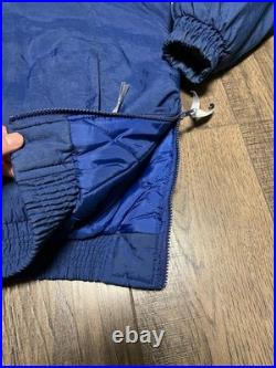 Vintage 90s Starter Dallas Cowboys Full Zip Up Blue Puffer Jacket Size Small NFL