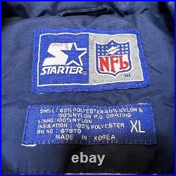 Vintage 90s Starter NFL Dallas Cowboys Size XL Full Zip Hooded Jacket