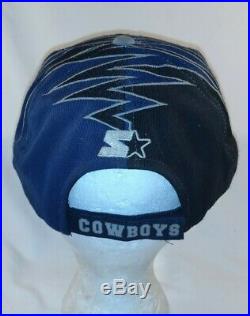 Vintage 90s Starter Pro Line Dallas Cowboys Darkside Shockwave Strapback Hat