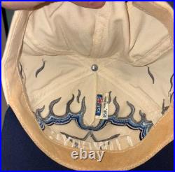 Vintage Annco Dallas Cowboys On Fire Snapback Hat Cap White Flames 90s RARE