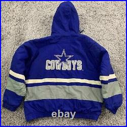 Vintage Apex One Dallas Cowboys Jacket Mens Large Multicolor Coat Pro Line NFL