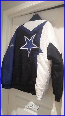 Vintage Apex One Pro Line Dallas Cowboys NFL Puffy Jacket Men's SZ L Nice Logo's