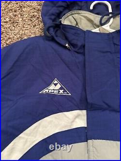 Vintage Apex One Proline Dallas Cowboys Pullover Hooded Coat Jacket Sz Medium