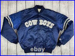 Vintage Authentic NFL Dallas Cowboys Satin Pro Line Starter Jacket Large