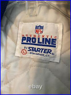 Vintage Authentic NFL Dallas Cowboys Satin Pro Line Starter Jacket Size Large