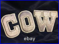 Vintage Authentic Starter Dallas Cowboys Satin Bomber Jacket Sz XXL 2XL EX+