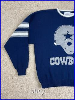 Vintage Barrrel II Pullover Sweater Mens XL USA Crewneck NFL Dallas Cowboys Blue