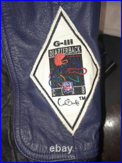 Vintage Carl Banks Dallas Cowboys 100% Leather Bomber Jacket Size LG- Nice Vintage Carl Banks Dallas Cowboys 100% Leather Bomber Jacket Size LG- Nice
