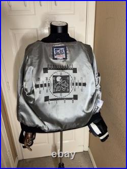 Vintage Carl Banks G-III LEATHER NFL Dallas Cowboys Coat Jacket L logo spellout