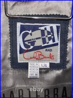 Vintage Carl Banks G-III LEATHER NFL Dallas Cowboys Coat Jacket L logo spellout