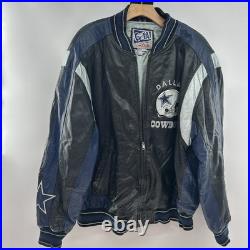 Vintage Carl Banks G-III LEATHER NFL Dallas Cowboys Coat Jacket XL Mint Conditio