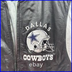 Vintage Carl Banks G-III LEATHER NFL Dallas Cowboys Coat Jacket XL Mint Conditio