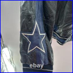 Vintage Carl Banks G-III LEATHER NFL Dallas Cowboys Coat Jacket XL Mint Conditio