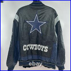 Vintage Carl Banks G-III LEATHER NFL Dallas Cowboys Coat Jacket XL Mint Conditio