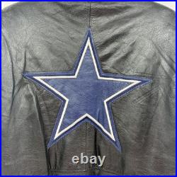 Vintage Carl Banks G-III LEATHER NFL Dallas Cowboys Coat Jacket XL Mint Conditio