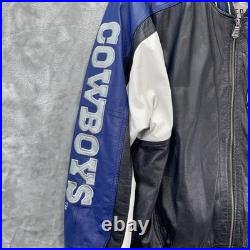 Vintage Carl Banks G-III LEATHER NFL Dallas Cowboys Coat Jacket XL logo spellout Vintage Carl Banks G-III LEATHER NFL Dallas Cowboys Coat Jacket XL logo spellout