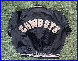 Vintage Chalk Line Dallas Cowboys Bomber Satin Jacket Large Men NFL Football