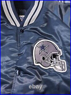 Vintage Chalk Line Dallas Cowboys NFL Football Snap Jacket Big Spellout XL EUC