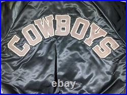 Vintage Chalk Line L Dallas Cowboys Bomber Satin Jacket 80s Rare