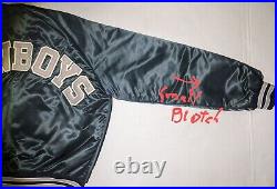 Vintage Chalk Line L Dallas Cowboys Bomber Satin Jacket 80s Rare