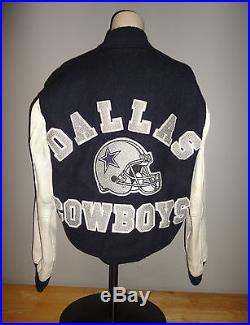 Vintage DALLAS COWBOYS Varsity Style Jacket from CHALK LINE Adult Size Small S