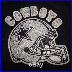 Vintage DALLAS COWBOYS Varsity Style Jacket from CHALK LINE Adult Size Small S