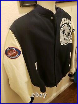 Vintage DALLAS COWBOYS Varsity Style Jacket from CHALK LINE -Size Small Large