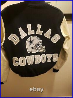 Vintage DALLAS COWBOYS Varsity Style Jacket from CHALK LINE -Size Small Large